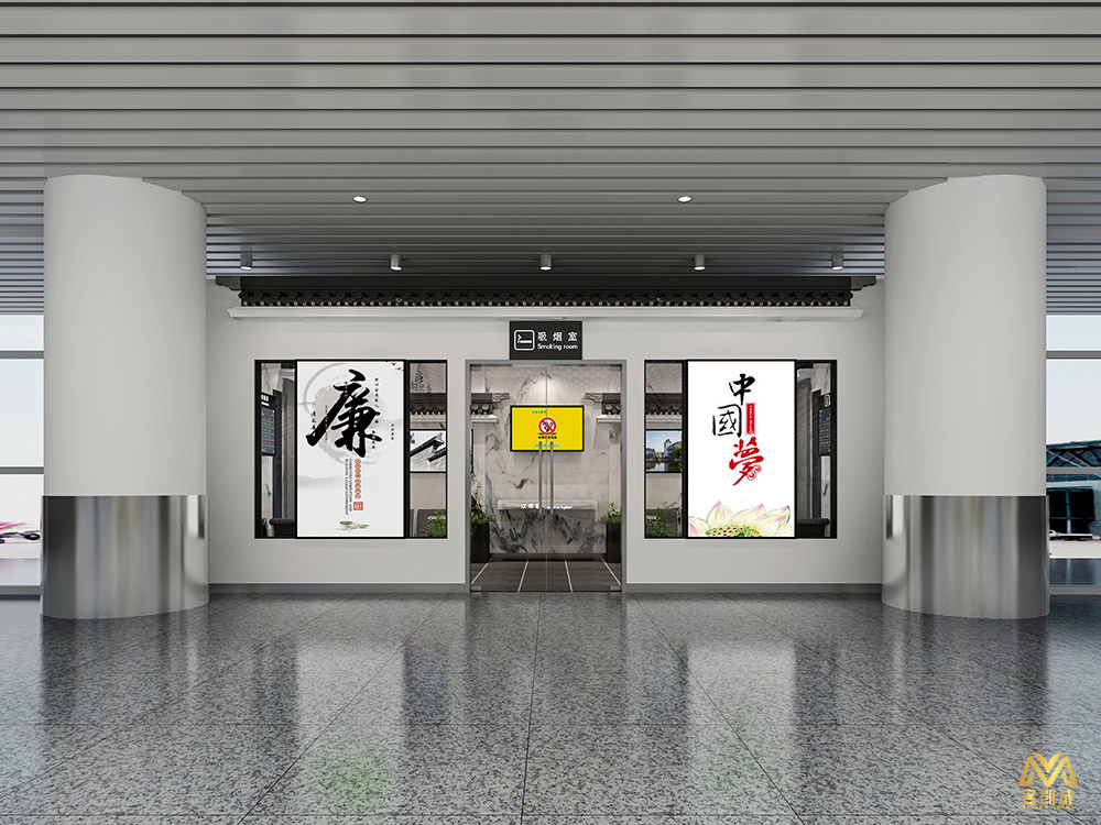 東六遠(yuǎn)機(jī)位吸煙室中式裝修效果圖