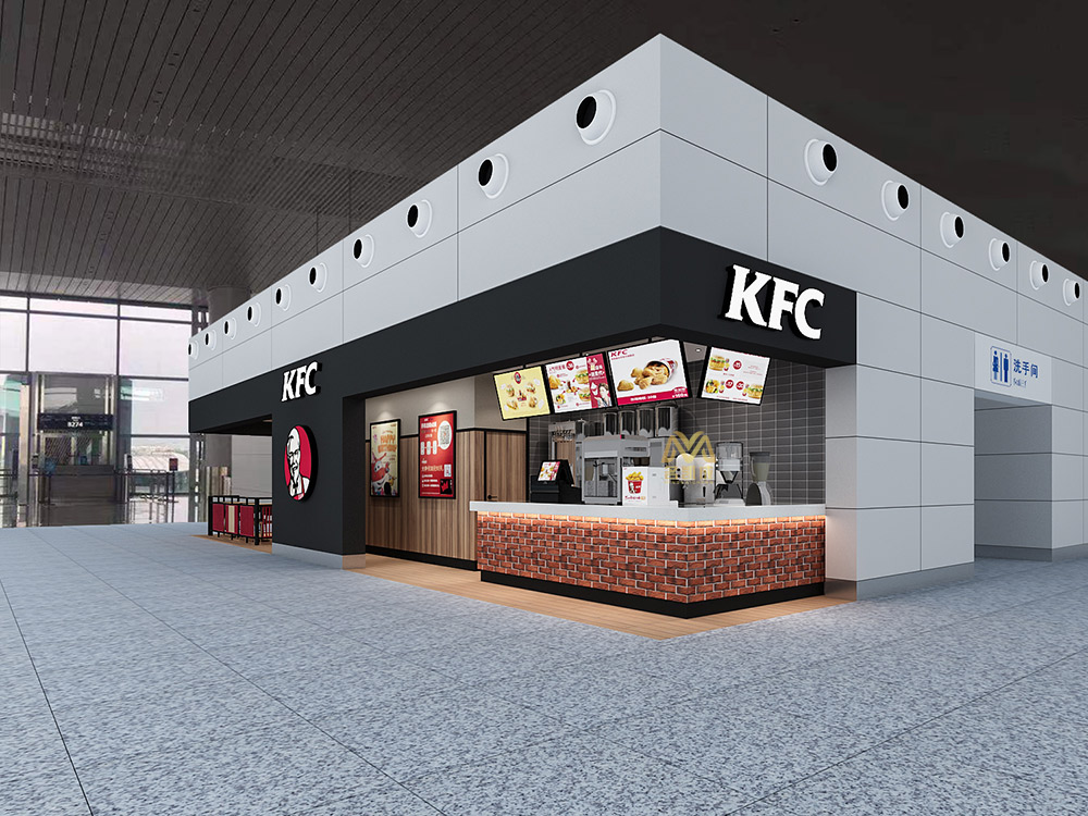 KFC小戶型商場(chǎng)店面裝修設(shè)計(jì)餐飲裝飾設(shè)計(jì)