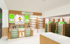 中西藥結(jié)合藥店設(shè)計田園風(fēng)格藥店裝修設(shè)計效果
