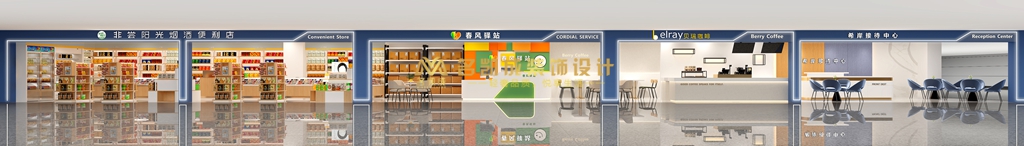 停車(chē)場(chǎng)購(gòu)物走廊設(shè)計(jì)效果